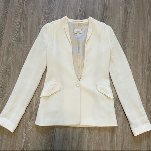Tailored cream crepe blazer